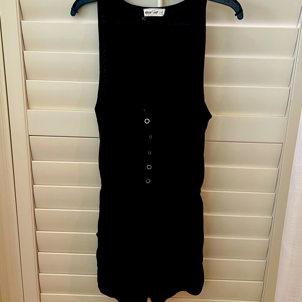 Black romper with pockets